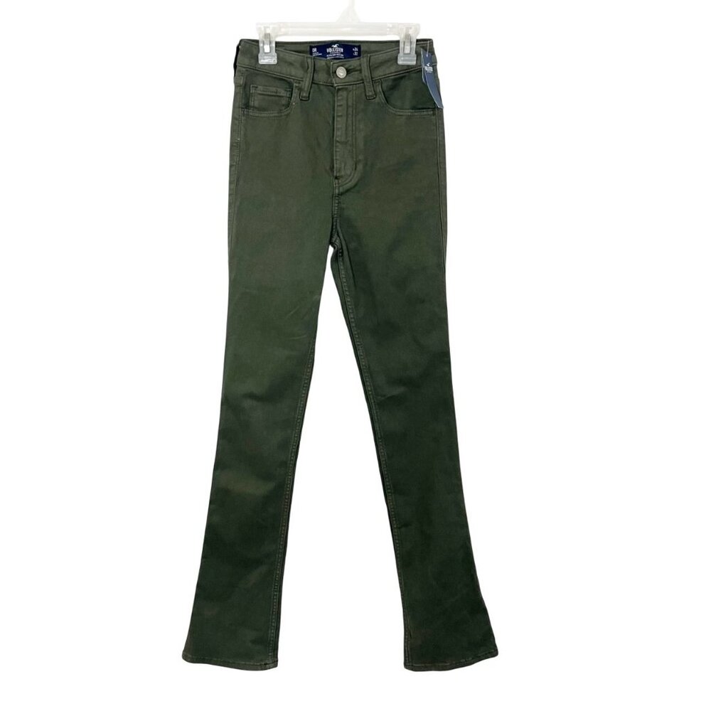 NEW Hollister Ultra High Rise Boot Cut Jeans Green Denim - Size 24x32